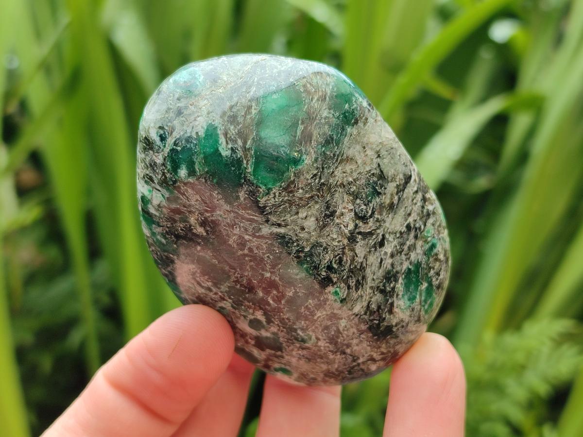 Polished Emerald Mica 'Mutokolite' Free Forms x 6 From Mutoko, Zimbabwe