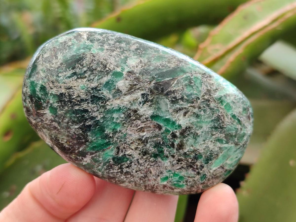 Polished Emerald Mica 'Mutokolite' Free Forms x 6 From Mutoko, Zimbabwe