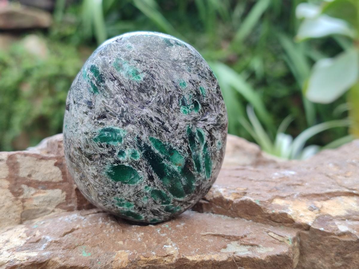 Polished Emerald Mica 'Mutokolite' Free Forms x 6 From Mutoko, Zimbabwe