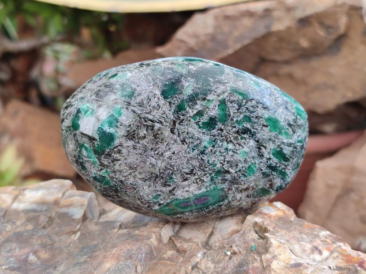 Polished Emerald Mica 'Mutokolite' Free Forms x 6 From Mutoko, Zimbabwe