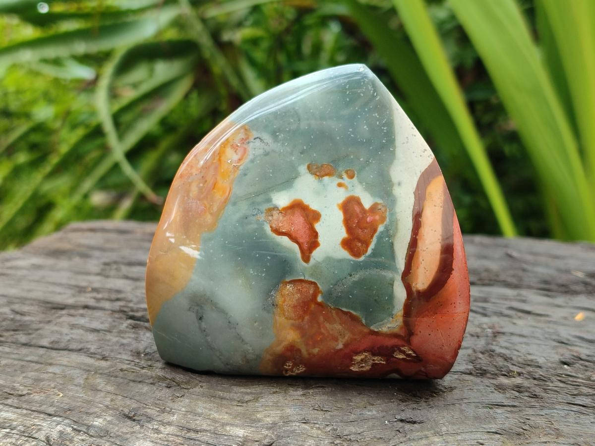 Polished Polychrome Jasper Flames x 6 From NW Coast, Madagascar