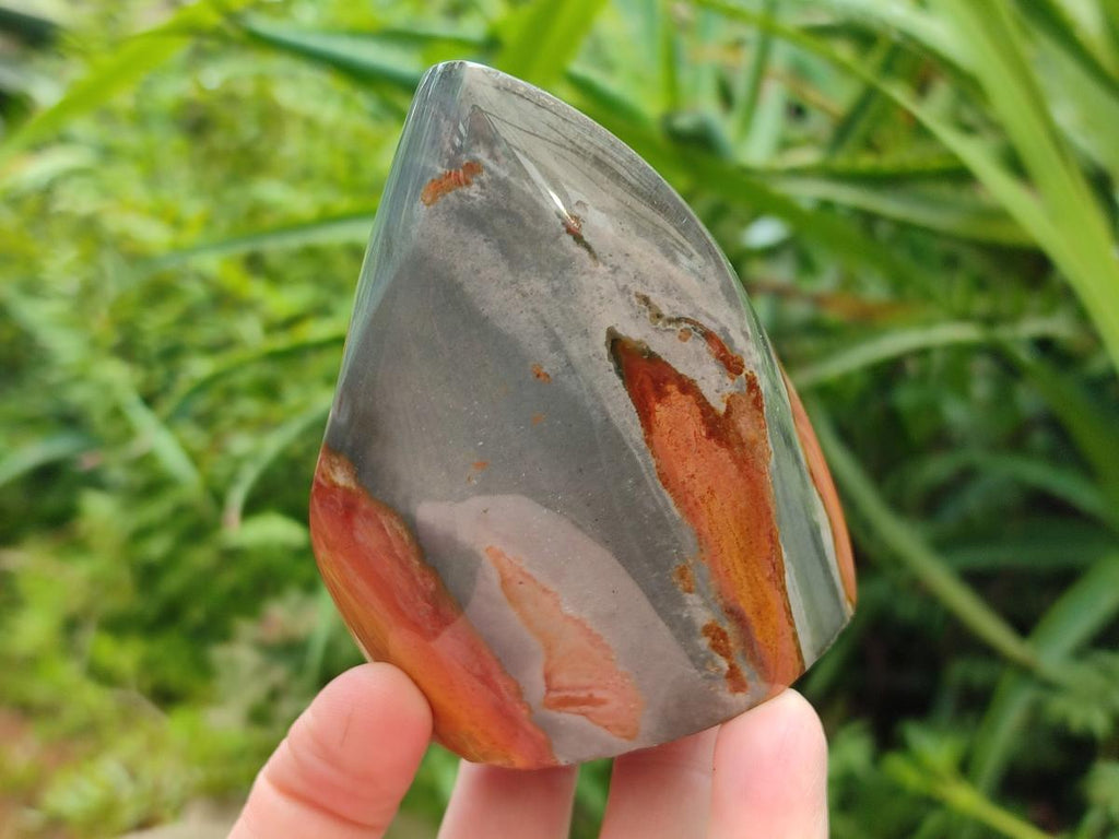 Polished Polychrome Jasper Flames x 6 From NW Coast, Madagascar