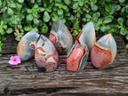 Polished Polychrome Jasper Flames x 6 From NW Coast, Madagascar