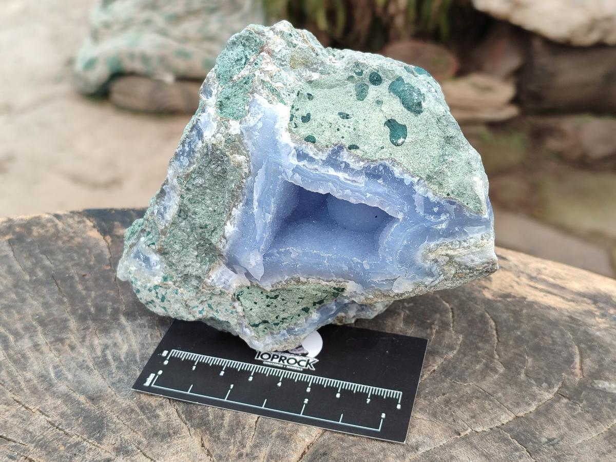 Natural Blue Lace Agate Geode Specimens x 3 From Nsanje, Malawi - Toprock Gemstones and Minerals 
