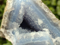Natural Blue Lace Agate Geode Specimens x 3 From Nsanje, Malawi