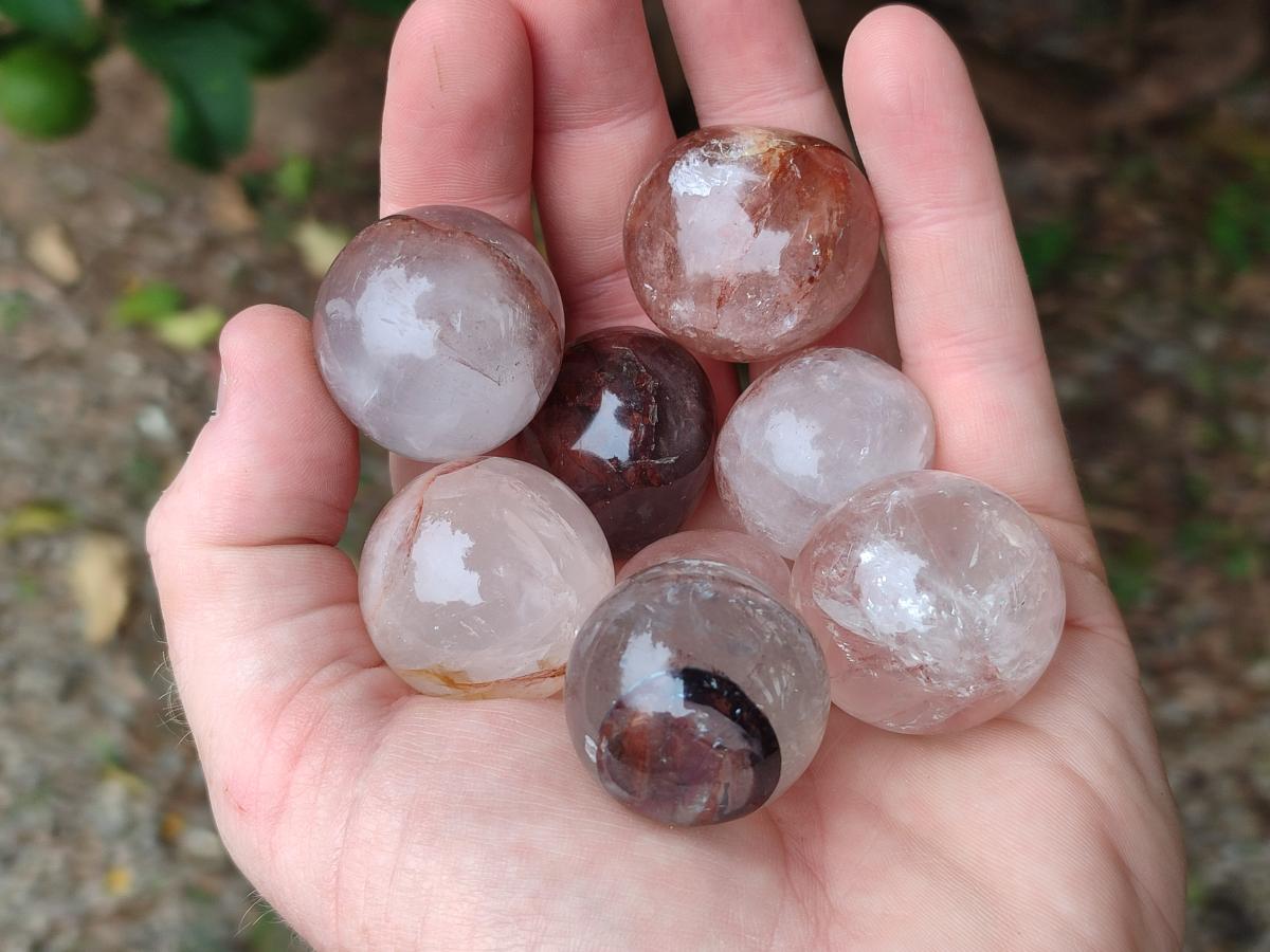 Polished Rounded Mini Red Hematoid Quartz Free Forms x 35 From Ambatondrazaka, Madagascar - Toprock Gemstones and Minerals 