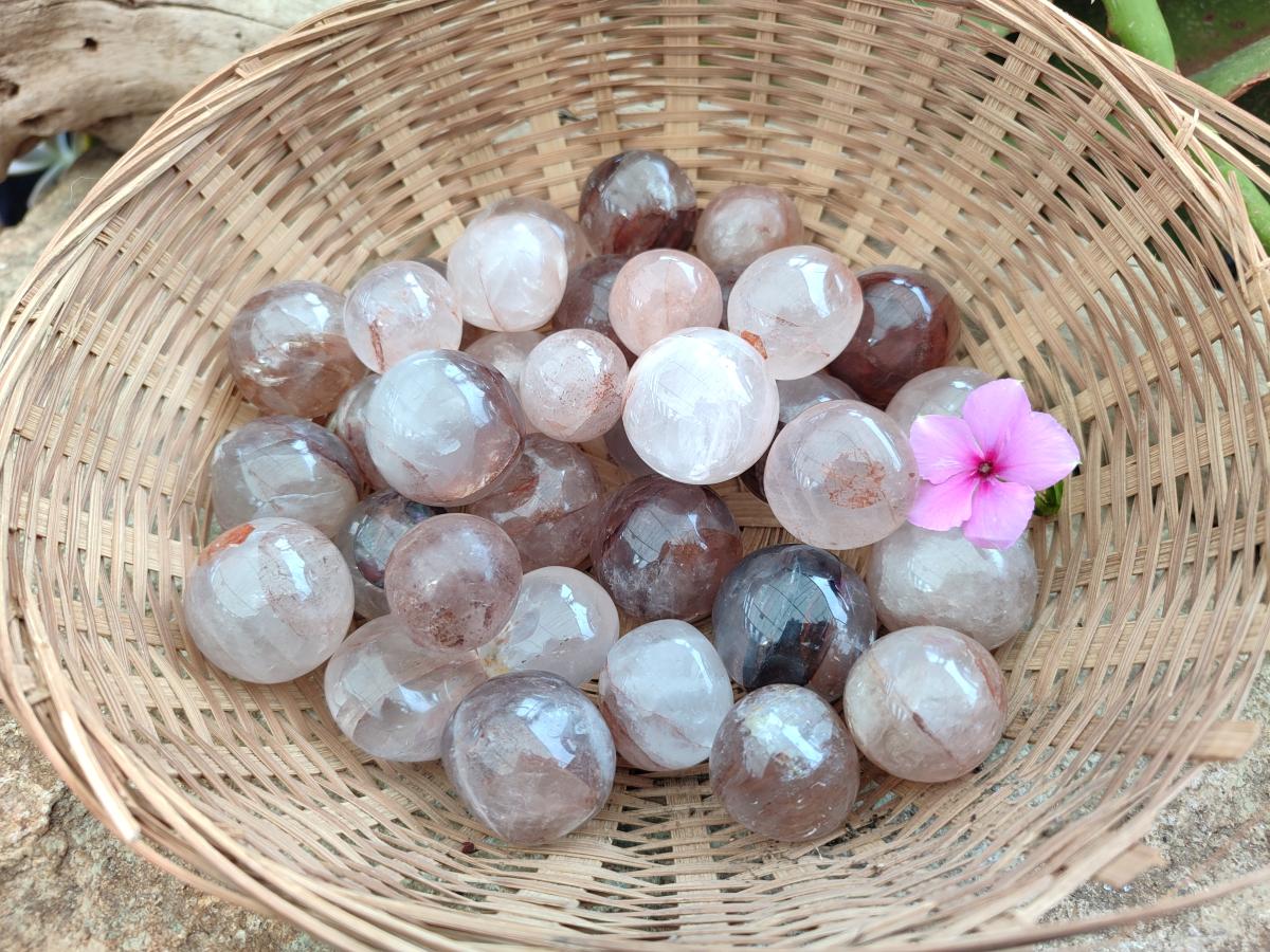 Polished Rounded Mini Red Hematoid Quartz Free Forms x 35 From Ambatondrazaka, Madagascar - Toprock Gemstones and Minerals 