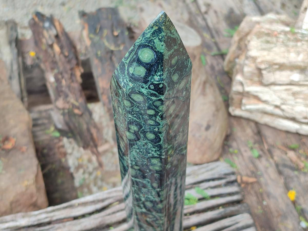 Polished Extra Long Stromatolite Display Tower x 1 From Katsepy, Madagascar