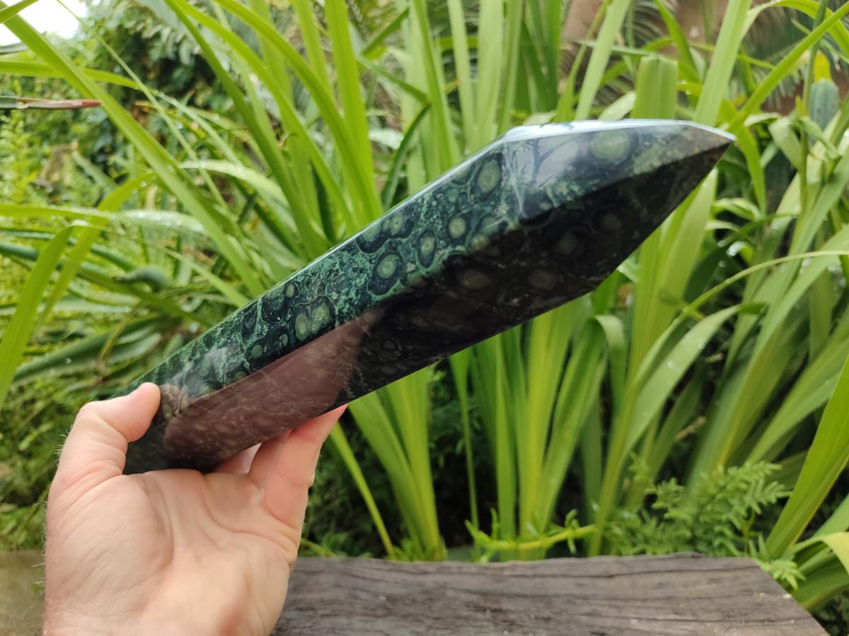 Polished Extra Long Stromatolite Display Tower x 1 From Katsepy, Madagascar