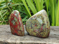 Polished Bastite Dragonsblood Stone Standing Free Forms x 2 From Tshipise, South Africa