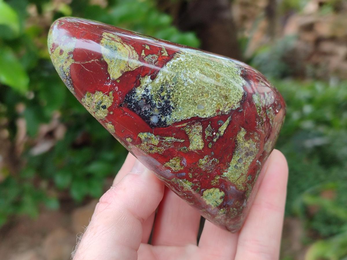 Polished Bastite Dragonsblood Stone Standing Free Forms x 2 From Tshipise, South Africa