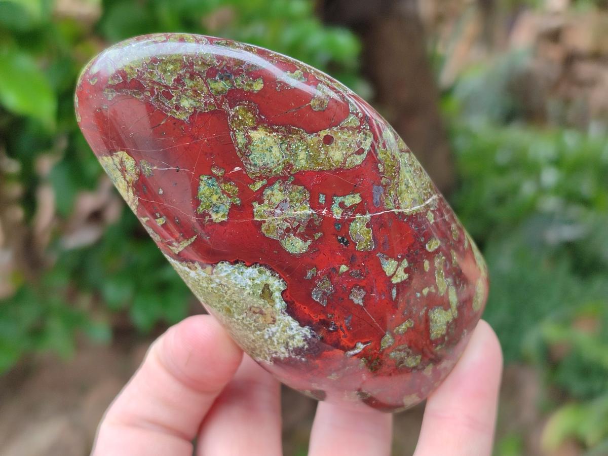 Polished Bastite Dragonsblood Stone Standing Free Forms x 2 From Tshipise, South Africa