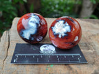 Polished Carnelian Agate Gemstone Spheres x 12 From Madagascar