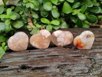 Polished Flower Agate Hearts x 35 From Antsahalova, Madagascar