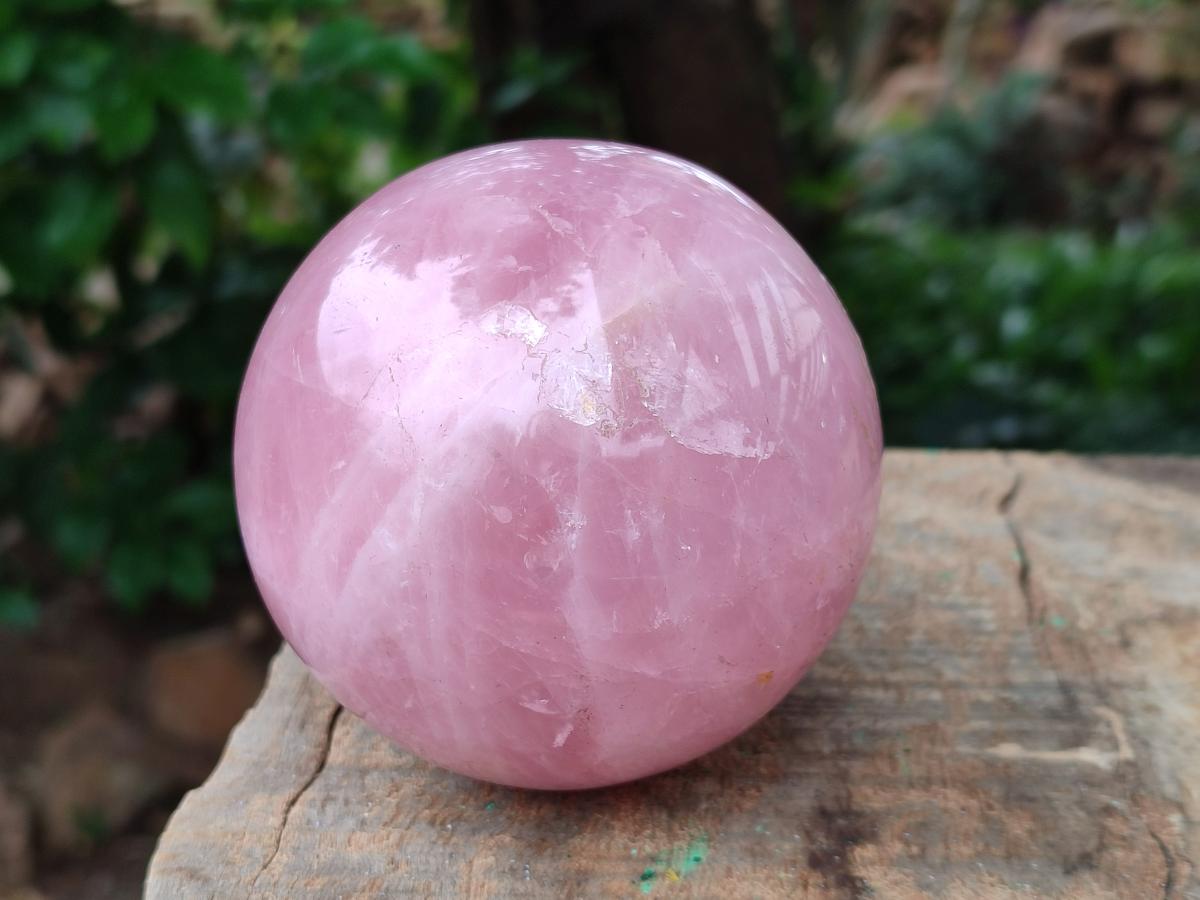 Polished Gemmy Star Rose Quartz Spheres x 2 From Madagascar - Toprock Gemstones and Minerals 
