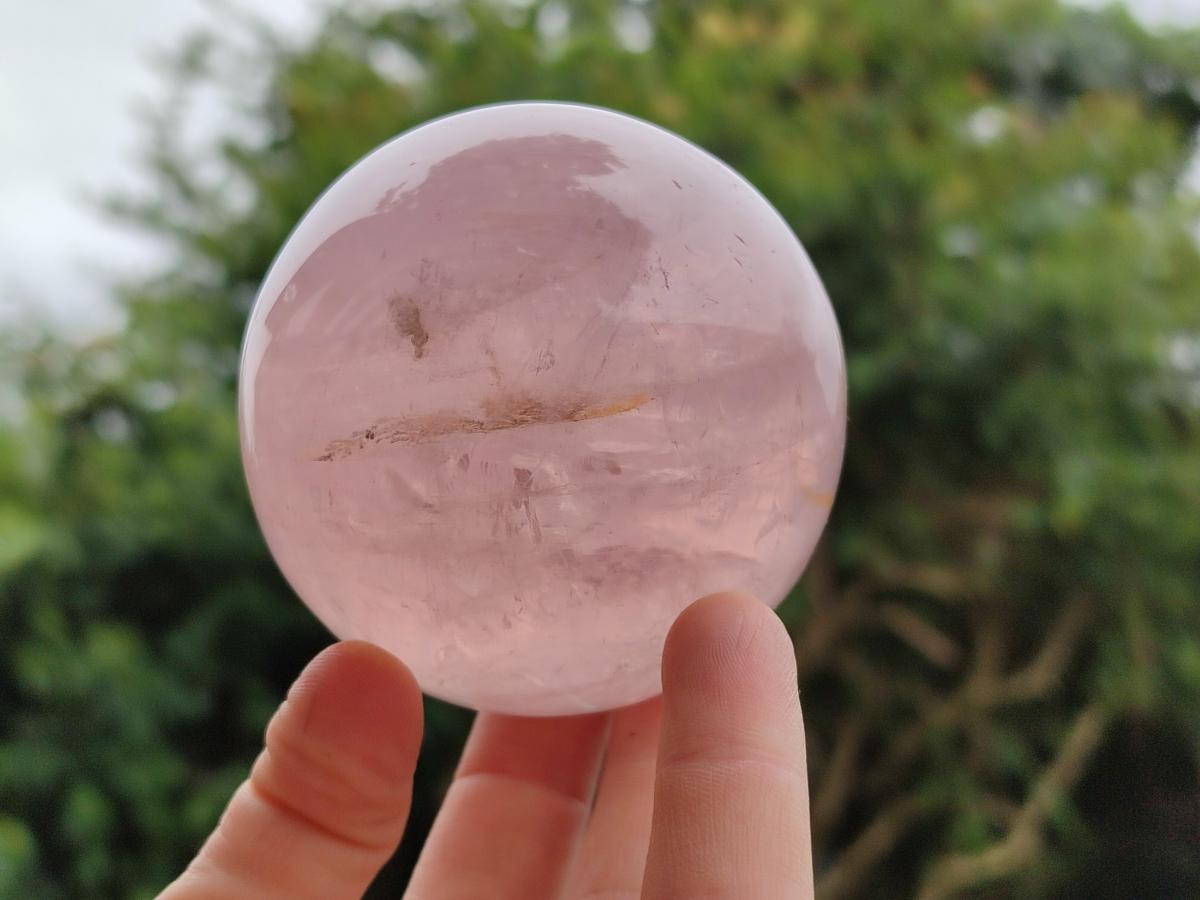 Polished Gemmy Star Rose Quartz Spheres x 2 From Madagascar