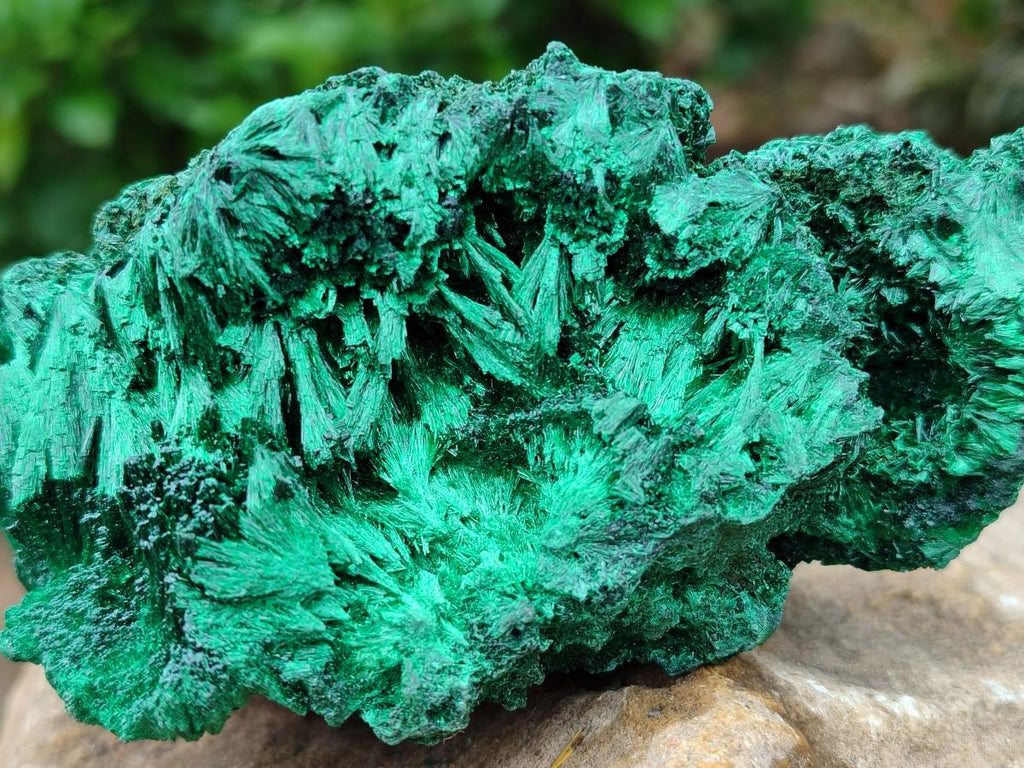 Natural Silky Malachite Specimens x 3 From Kasompe, Congo