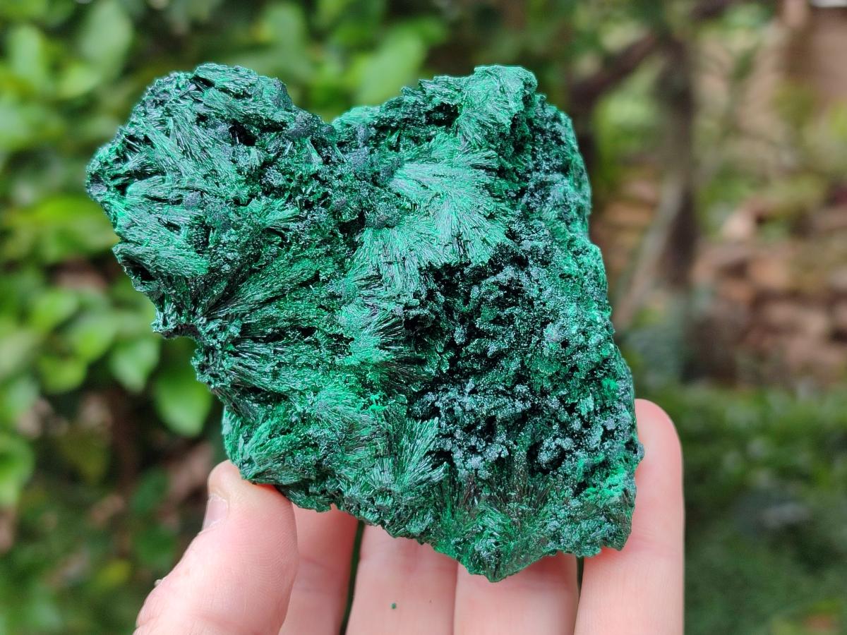 Natural Silky Malachite Specimens x 3 From Kasompe, Congo