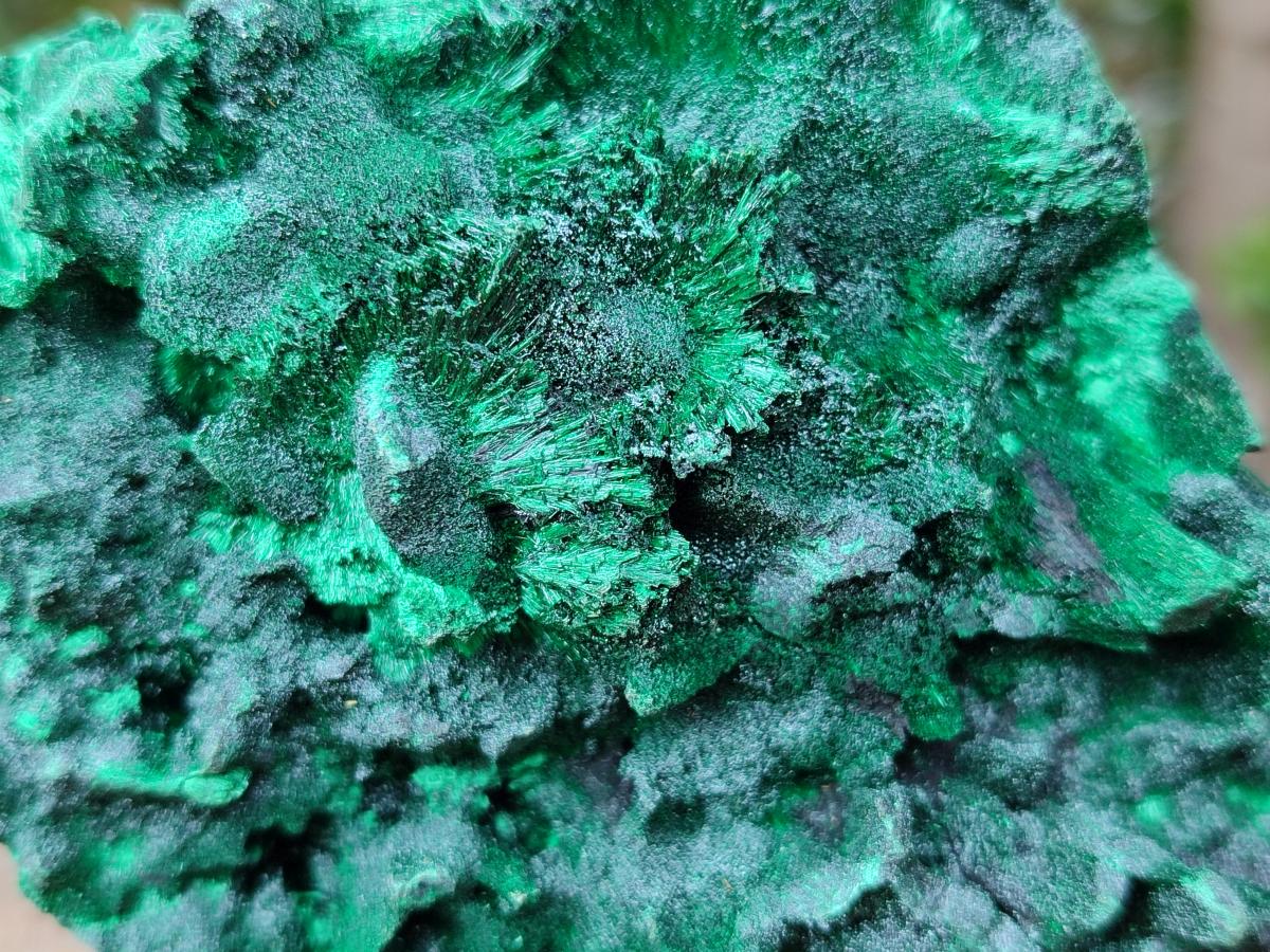 Natural Silky Malachite Specimens x 3 From Kasompe, Congo