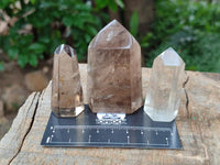 Polished Phantom Smokey Quartz Crystals x 13 From Madagascar
