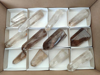 Polished Phantom Smokey Quartz Crystals x 13 From Madagascar