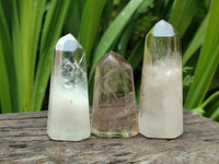 Polished Phantom Smokey Quartz Crystals x 13 From Madagascar