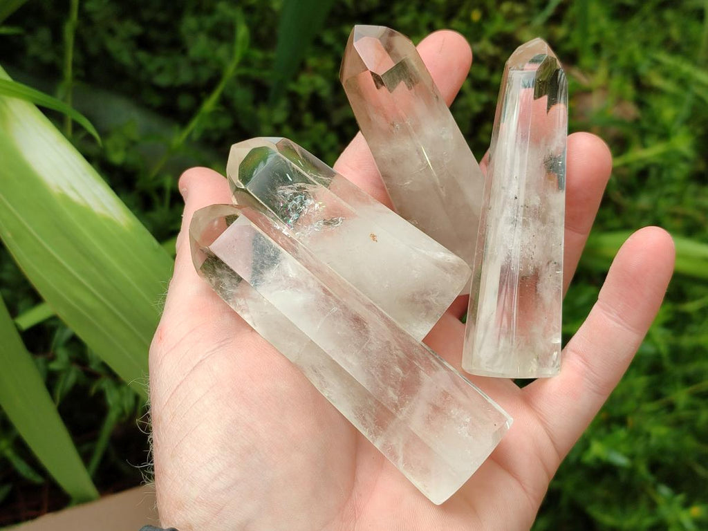 Polished Phantom Smokey Quartz Crystals x 13 From Madagascar