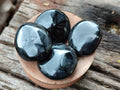 Polished Black Tourmaline Galets x 35 From Madagascar