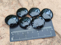 Polished Black Tourmaline Galets x 35 From Madagascar
