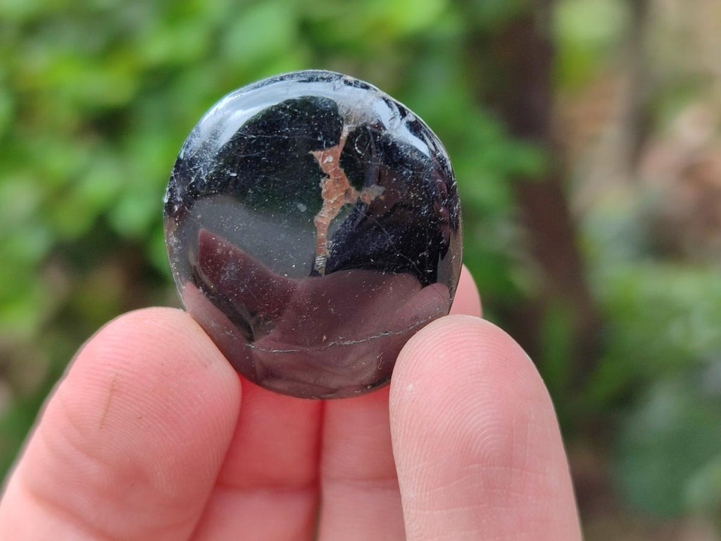Polished Black Tourmaline Galets x 35 From Madagascar