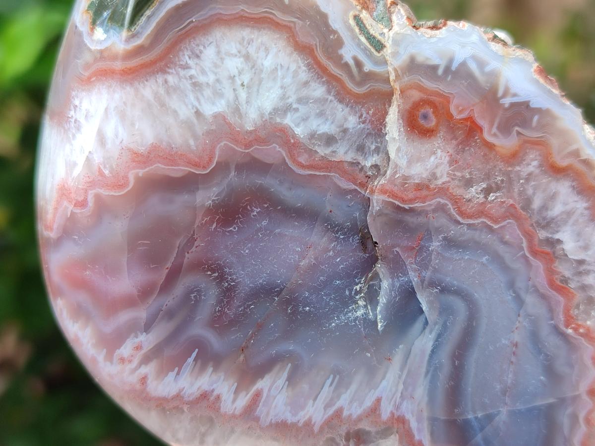 Polished Red Shashe River Agate Nodules x 3 From Shashe River, Zimbabwe