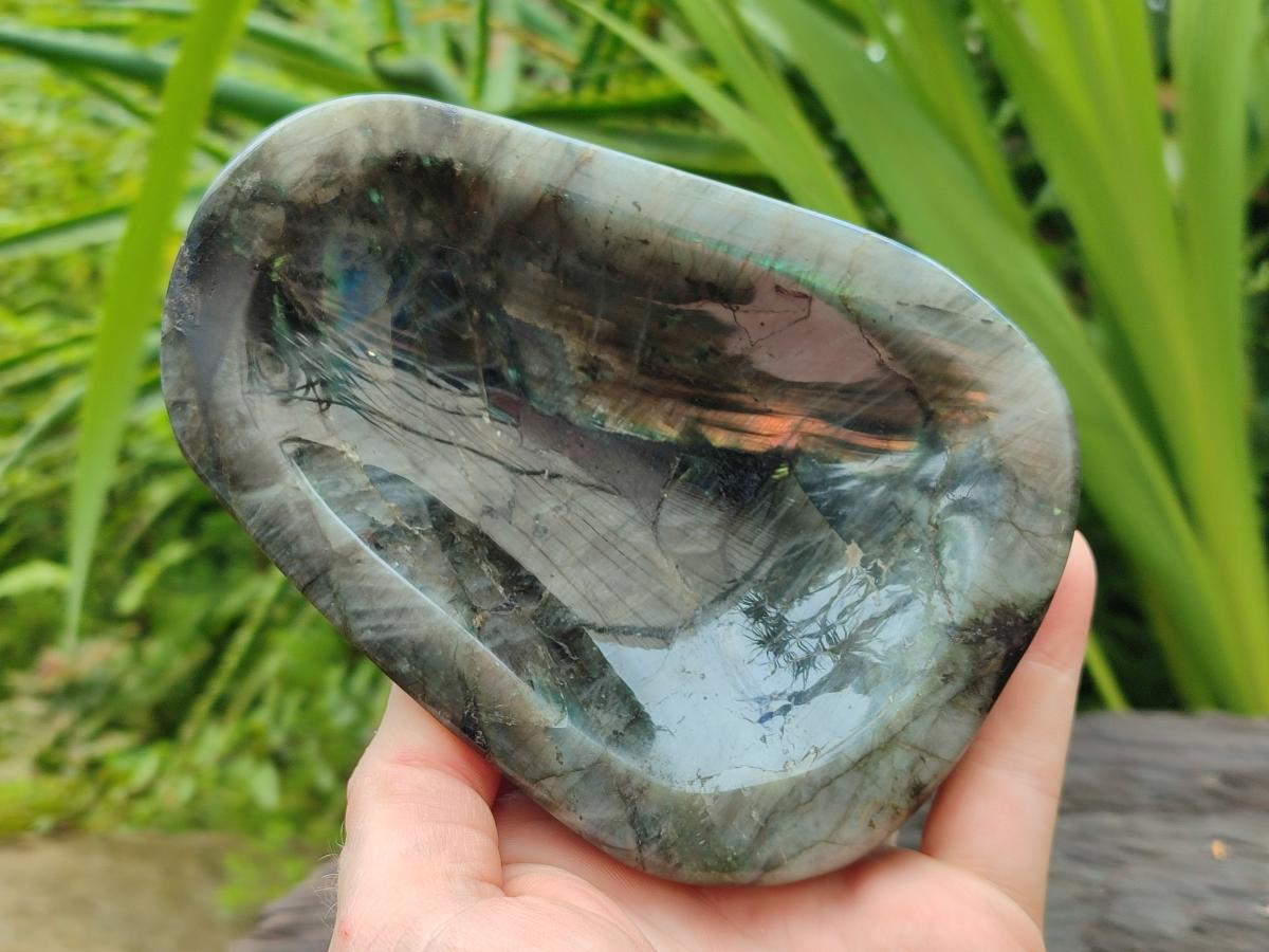 Polished Labradorite Bowls x 2 From Madagascar