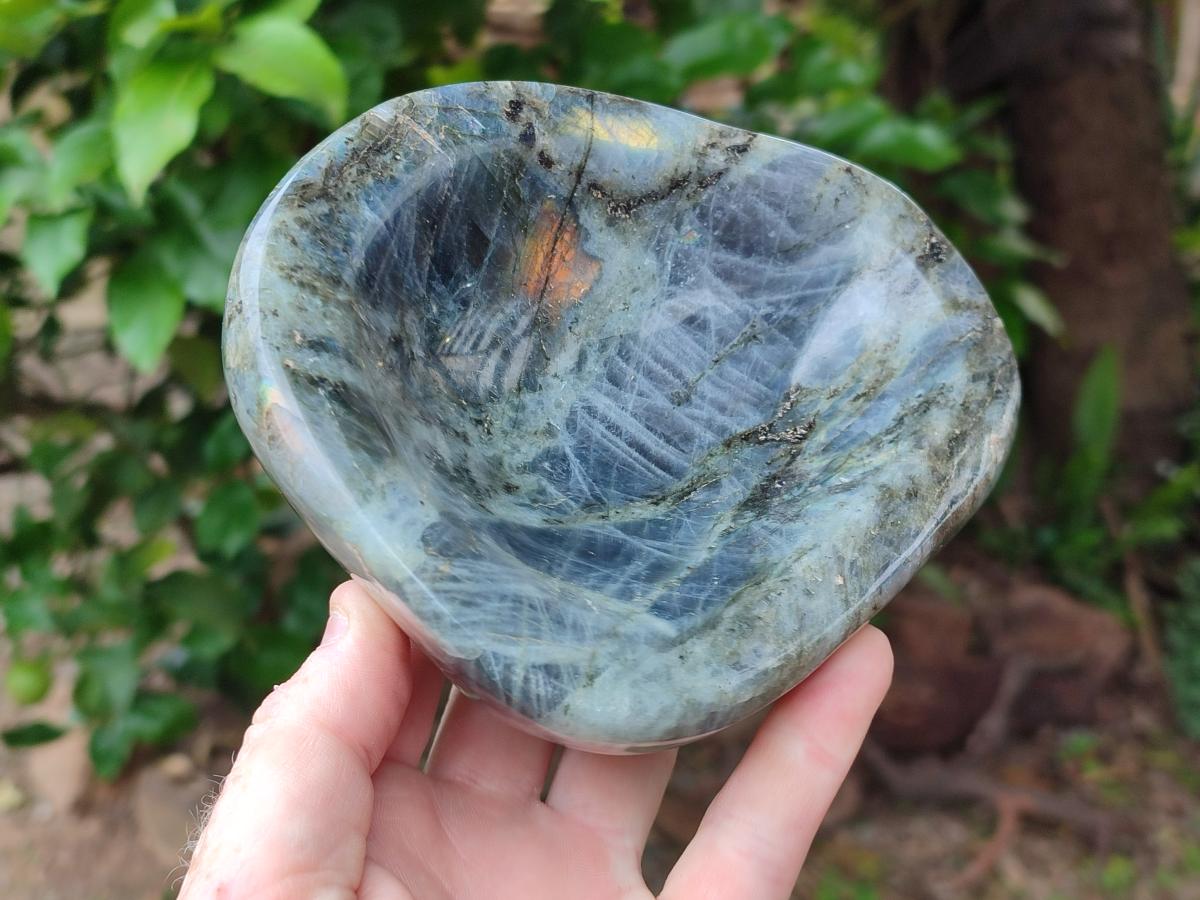 Polished Labradorite Bowls x 2 From Madagascar
