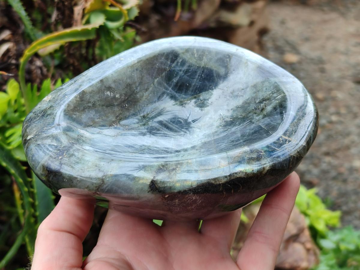 Polished Labradorite Bowls x 2 From Madagascar
