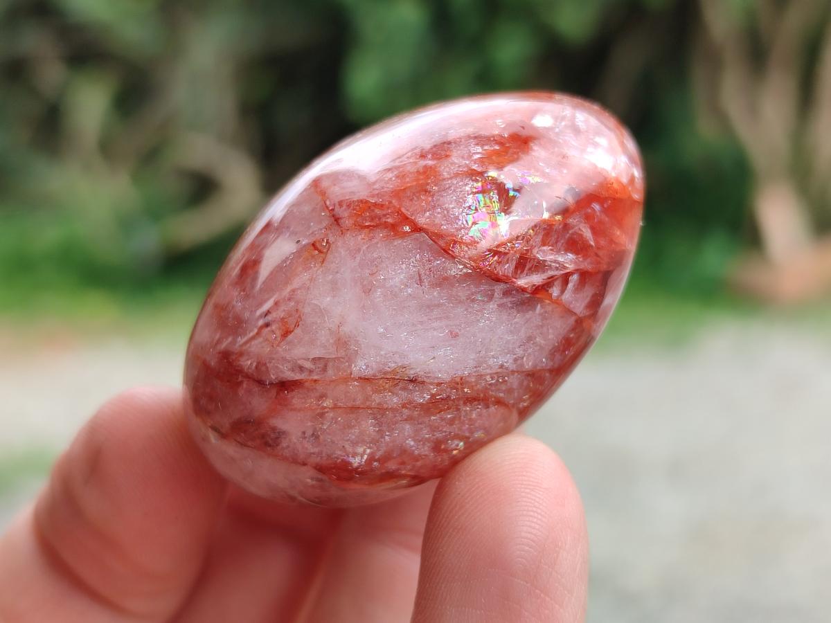 Polished Red Hematoid Quartz Galets x 20 From Ambatondrazaka, Madagascar