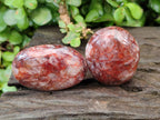 Polished Red Hematoid Quartz Galets x 20 From Ambatondrazaka, Madagascar