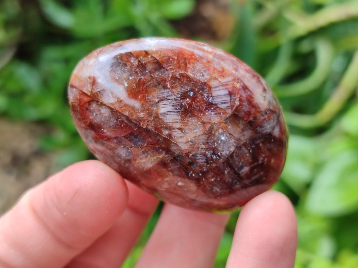 Polished Red Hematoid Quartz Galets x 20 From Ambatondrazaka, Madagascar