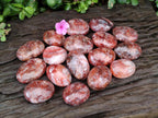 Polished Red Hematoid Quartz Galets x 20 From Ambatondrazaka, Madagascar
