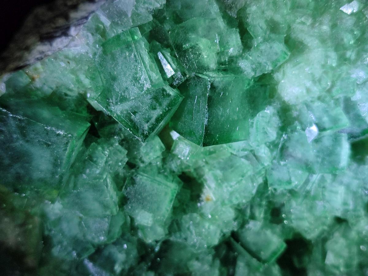 Natural XL Cubic Green Fluorite Cluster Specimen x 1 From Mandrosonoro, Madagascar