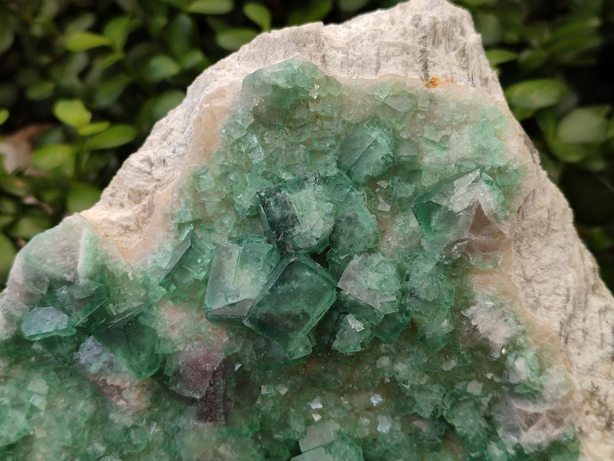 Natural XL Cubic Green Fluorite Cluster Specimen x 1 From Mandrosonoro, Madagascar