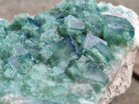 Natural XL Cubic Green Fluorite Cluster Specimen x 1 From Mandrosonoro, Madagascar