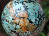 Polished African Turquoise Chrysocolla Spheres x 2 From South Africa