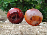 Polished Carnelian Agate Gemstone Galets x 24 From Madagascar