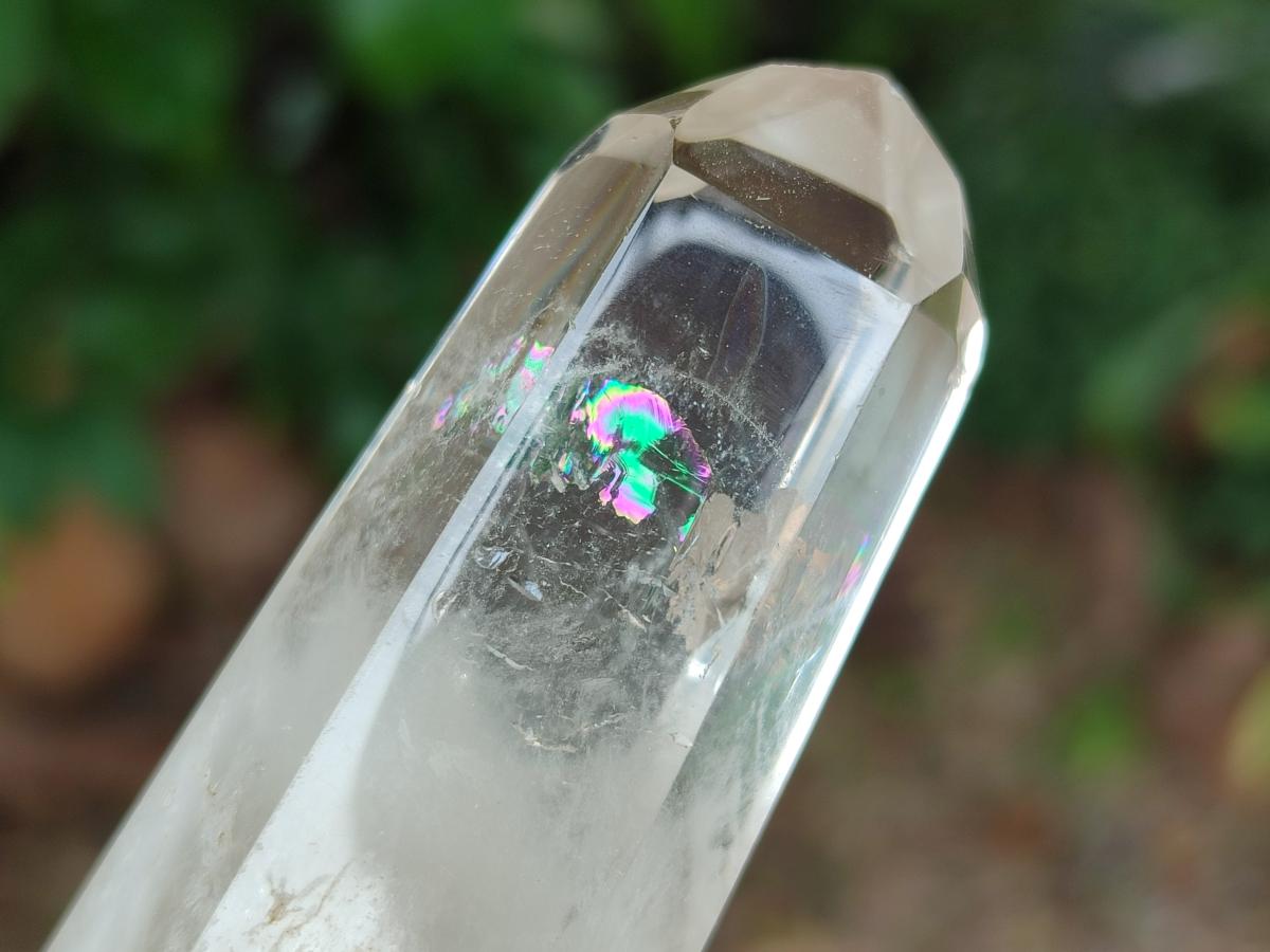 Polished Wispy Smokey Phantom Quartz Crystals x 12 From Akansobe, Madagascar