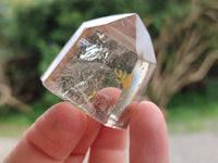 Polished Wispy Smokey Phantom Quartz Crystals x 12 From Akansobe, Madagascar