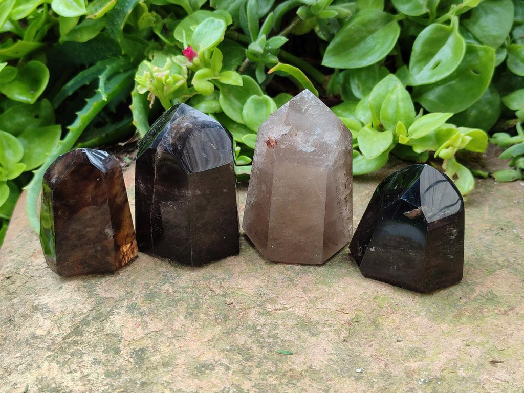 Polished Smokey Quartz Crystals x 12 From Madagascar