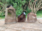 Polished Smokey Quartz Crystals x 12 From Madagascar