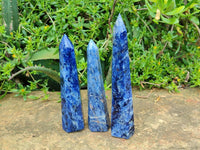 Polished Sodalite Display Crystals x 4 From Kunene River, Namibia