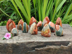 Polished Polychrome Jasper Flames x 12 From NW Coast, Madagascar