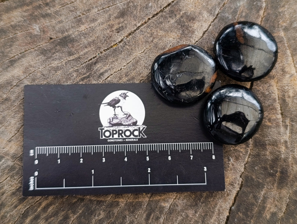 Polished Mini Black Tourmaline Free Forms x 35 From Madagascar